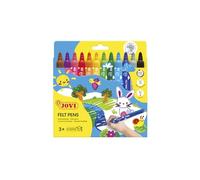 Jovi - Pennarelli Maxi, Scatola da 12 pennarelli, Colori Assortiti, Punta Molto Forte e Resistente (1712)