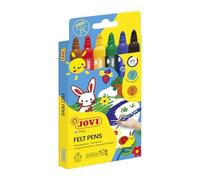 Jovi - Pennarelli MAXI, Scatola da 6 pennarelli, Colori Assortiti, Punta molto forte e resistente (1706)