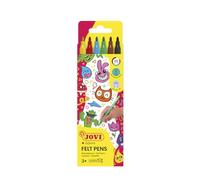 Jovi - Pennarelli, Scatola da 6 pennarelli, Colori Assortiti, Punta molto forte e resistente