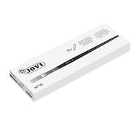 Jovi - Pennelli artistici calibrati a Punta Piatta, Confezione da 12 Pezzi, Pelo Naturale Duro e Manico in Legno, nº16 (8316)