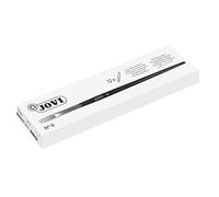 Jovi - Pennelli artistici calibrati con Punta Piatta, Confezione da 12 Pezzi, Pelo Naturale Duro e Manico in Legno, n. 6 (8306)