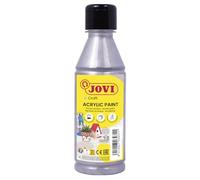 JOVI - Pittura Acrilica 250ml, Colore Argento, Elevato potere coprente | Facilmente applicabile su qualsiasi superficie, Senza Glutine