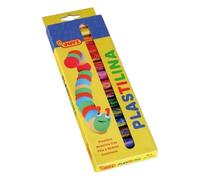 Jovi - PLASTILINA, Pasta da modellare a base vegetale, 15 x 15 grammi, Assortimento multicolore, Colori vivaci e grande plasticità, Senza glutine, Ideale per bambini a partire da 2 anni (90/15)
