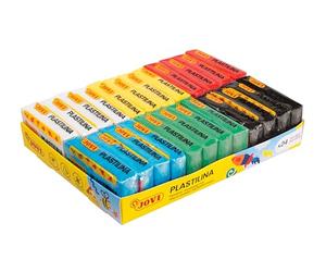Jovi - Plastilina - Astuccio con 24 Pastiglie da 50 grammi, Colori Assortiti Basic, Senza Glutine