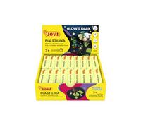 Jovi - Plastilina che si illumina al buio, confezione da 18 pastiglie da 50 grammi, colore FOSFORESCENTE (Glow in The Dark), senza glutine (70/18G)