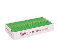 Jovi - PLASTILINA, Pasta da modellare a base vegetale, 15 x 150 grammi, Colore verde chiaro, Grande plasticità, Senza glutine, Ideale per bambini a partire dai 2 anni (7110)