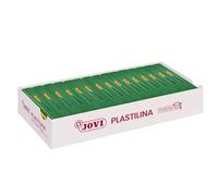 Jovi - PLASTILINA, Pasta da modellare a base vegetale, 15 x 150 grammi, Colore verde scuro, Grande plasticità, Senza glutine, Ideale per bambini a partire dai 2 anni (7111)