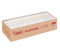 Jovi - PLASTILINA, Pasta da modellare a base vegetale, 15 x 350 grammi, Colore bianco, Grande plasticità, Senza glutine, Ideale per bambini a partire dai 2 anni (7201)