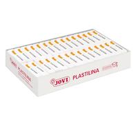 Jovi - PLASTILINA, Pasta da modellare a base vegetale, 30 x 50 grammi, Colore bianco, Grande plasticità, Senza glutine, Ideale per bambini a partire dai 2 anni (7001)