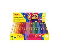 Jovi - PLASTILINA, Pasta da modellare a base vegetale, 30 x 50 grammi, Multicolore, Colori vivaci e grande plasticità, Senza glutine, Ideale per bambini a partire dai 2 anni (70S)