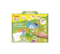 Jovi - Play&Fun - Set da pittura con sabbia colorata, 8 barattoli di sabbia e fogli da colorare dinosauri, regali e artigianato per bambine e ragazzi dai 3 anni in su (2106)