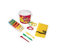Jovi - Super Secchio di Plastilina, Set 6 pastiglie da 50 gr + 3 stampini + 3 modellatori + tovaglia (14)
