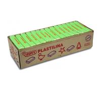 Jovi - PLASTILINA, Pasta da modellare a base vegetale, 15 x 350 grammi, Colore verde chiaro, Grande plasticità, Senza glutine, Ideale per bambini a partire dai 2 anni (7210)