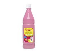 Jovi - Tempera liquida da 1000 ml, colore rosa, vernice a base di ingredienti naturali, facile da lavare, senza glutine, ideale per l'uso scolastico (51105)