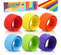 Jovicos Fidget Toys - 6 bracciali con sensore, in silicone, per bambini, antistress, per ADHD, antistress, autismo, antistress per bambini a partire dai 3 anni e adulti
