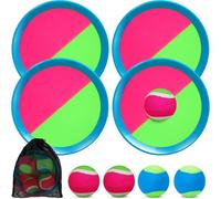 Jovicos Gioco di , giocattolo da giardino per bambini, gioco con per bambini a partire dai 3 4 5, giocattolo estivo per esterni, gioco con 4 dischi di cattura, 4 palline