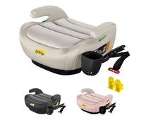 Jovikids Alzabimbo Auto ISOFIX, Rialzo per Bambini 125-150 cm ECE R129, Seggiolino Auto Gruppo 2-3 (15-36 kg) da 6 a 12 Anni, Leggero e Facile da Pulire, Beige con Portabicchieri