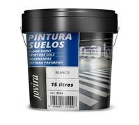 JOVIRA PINTURAS- 20 Chilo - Pittura per pavimenti esterni ed interni, garage e superfici sportive in genere, finitura opaca. Protegge le superfici in calcestruzzo, cemento (15 Litri, Bianco) C-18