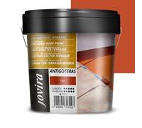 JOVIRA PINTURAS Pittura impermeabilizzante antigoccia per terrazze. Gomma elastica. Previene le perdite su tutti i tipi di tetti e terrazze. (4 Litri, Piastrelle). C-07
