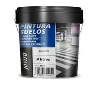 JOVIRA PINTURAS Pittura per pavimenti esterni ed interni, garage e superfici sportive in genere, finitura opaca. Protegge e decora le superfici in calcestruzzo, cemento e asfalto(4 Litri, Bianco) B-14