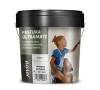 JOVIRA PINTURAS Pittura Ultramatte. Esterni/interni, lavabile, super coprente, bianco. (4 Litri, Bianco)