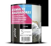 JOVIRA PINTURAS - 750 ml - Diretto Termosifoni Satinato, Smalto per radiatori a base d'acqua. Decora e protegge tutti i tipi di radiatori ad acqua e tubi di riscaldamento. (750 Millilitri, Nero)