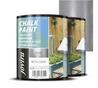 JOVIRA PINTURAS Chalk Paint 1,5 Litri | Pittura al Gesso, Matte all' Aqua, Rinnova il tuo arredamento con creatività. (2x750 millilitri, Argento) F-21-2