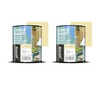 JOVIRA PINTURAS Chalk Paint 750 ml | Pittura al Gesso, Matte all' Aqua, Rinnova il tuo arredamento con creatività. (750 millilitri, Vaniglia) F-30 (Confezione da 2)