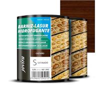 JOVIRA PINTURAS Impregnante legno, (2x750 ml Castagno), Lasur idrorepellente protettivo satinato all'acqua protegge, decora e impreziosisce tutti i tipi di legno. (2x750 Millilitri, Castagno) E-16-2