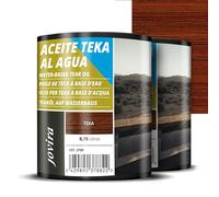JOVIRA PINTURAS OLIO TECK ALL'ACQUA, per mobili da giardino, sedie, tavoli, lettini, protezione, restauro e manutenzione del legno esterno. (2 x 750 ml, TECK)
