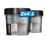JOVIRA PINTURAS Pittura per interni termica 8 Litre | antimuffa, anticondensa, (2x4 Litri, Bianco). B-11-2