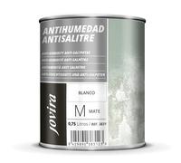 JOVIRA PINTURAS Pittura antiumidità bianca opaca. Impermeabilizza, protegge e isola facciate, pareti, muri. (750 Millilitri, Bianco - Anti-salnitro)