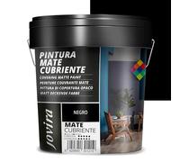 JOVIRA PINTURAS Pittura di copertura opaco. Pittura per interni ed esterni con eccellente potere coprente. (4 Litri, Nero)