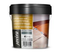 JOVIRA PINTURAS Pittura impermeabilizzante antigoccia per terrazze. Gomma elastica. Previene le perdite su tutti i tipi di tetti e terrazze. (4 l, Grigio) D-2