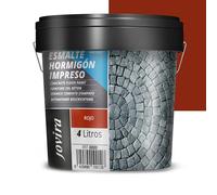 JOVIRA PINTURAS Smalto per cemento stampato, per il ripristino di pavimenti in cemento (4 Litri, Rosso)