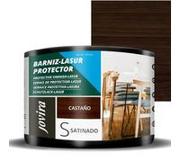 JOVIRA PINTURAS Vernice - Lasur protettiva satinato a base d'acqua. Protegge, decora e impreziosisce tutti i tipi di legno. (375 Millilitri, Castagno)
