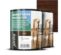 JOVIRA PINTURAS Vernice - Lasur protettiva satinato a base d'acqua. Protegge, decora e impreziosisce tutti i tipi di legno. (2x750 Millilitri, Noce) F-42-2