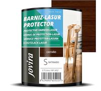 JOVIRA PINTURAS Vernice - Lasur protettiva satinato a base d'acqua. Protegge, decora e impreziosisce tutti i tipi di legno. (750 Millilitri, Castagno). D-24