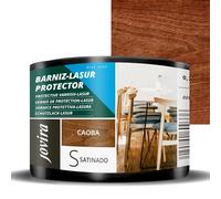 JOVIRA PINTURAS Vernice - Lasur protettiva satinato a base d'acqua. Protegge, decora e impreziosisce tutti i tipi di legno. (375 Millilitri, Mogano)