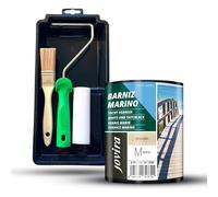 JOVIRA PINTURAS Vernice marina a base d'acqua e kit con mini trogolo, rullo di schiuma, bastone e bastoncino di vernice (750 ml, Opaco + Kit Vernice) D-45-K