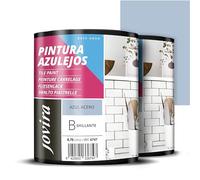 JOVIRA PINTURAS Vernice Per Piastrelle 1,5 Litri | a Base d'acqua. Date un nuovo look alla vostra cucina e al vostro bagno. (2x750 Millilitres, Blu Acciaio). F-16-2