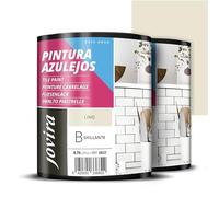 JOVIRA PINTURAS Vernice Per Piastrelle 1,5 Litri | a Base d'acqua. Date un nuovo look alla vostra cucina e al vostro bagno. (2x750 Millilitres, Lino). F-12-2