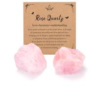 Jovivi 2 Pezzi Pietra Grezza Naturale per Cristalloterapia Minerali Grezzi Pietre e Cristalli Reiki Guarigione Meditazione Quarzo Rosa Grezzo Roccia Decorazione Interni Aromaterapia 4-5,5cm