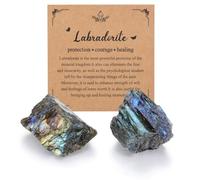 Jovivi 2 Pezzi Pietra Grezza Naturale per Cristalloterapia Minerali Grezzi Pietre e Cristalli Reiki Guarigione Meditazione Labradorite Grezza Roccia Decorazione Interni Aromaterapia 4-5,5cm