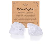 Jovivi 2 Pezzi Pietra Grezza Naturale per Cristalloterapia Minerali Grezzi Pietre e Cristalli Reiki Guarigione Meditazione Cristallo Bianco Grezza Roccia Decorazione Interni Aromaterapia 4-5,5cm