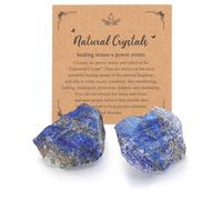 Jovivi 2 Pezzi Pietra Grezza Naturale per Cristalloterapia Minerali Grezzi Pietre e Cristalli Reiki Guarigione Meditazione Lapislazzuli Grezza Roccia Decorazione Interni Aromaterapia 4-5,5cm