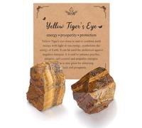 Jovivi 2 Pezzi Pietra Grezza Naturale per Cristalloterapia Minerali Grezzi Pietre e Cristalli Reiki Guarigione Meditazione Occhio di Tigre Grezza Roccia Decorazione Interni Aromaterapia 4-5,5cm