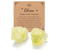 Jovivi 2 Pezzi Pietra Grezza Naturale per Cristalloterapia Minerali Grezzi Pietre e Cristalli Reiki Guarigione Meditazione Citrino Grezza Roccia Decorazione Interni Aromaterapia 4-5,5cm