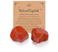 Jovivi 2 Pezzi Pietra Grezza Naturale per Cristalloterapia Minerali Grezzi Pietre e Cristalli Reiki Guarigione Meditazione Pietra Rossa Grezza Roccia Decorazione Interni Aromaterapia 4-5,5cm