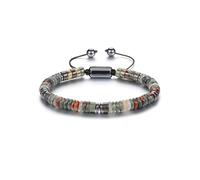 Jovivi Bracciale Uomo con Perline in Pietra Naturale Protezione dall'Ansia 6mm Unisex Bracciale di Cristallo Perle Ematite Regolabile Reiki Guarigione Spirituale Portafortuna - Pietra Sangue di Drago